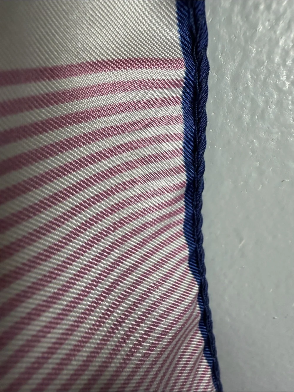 Pink and White Patchwork Silk Scarf